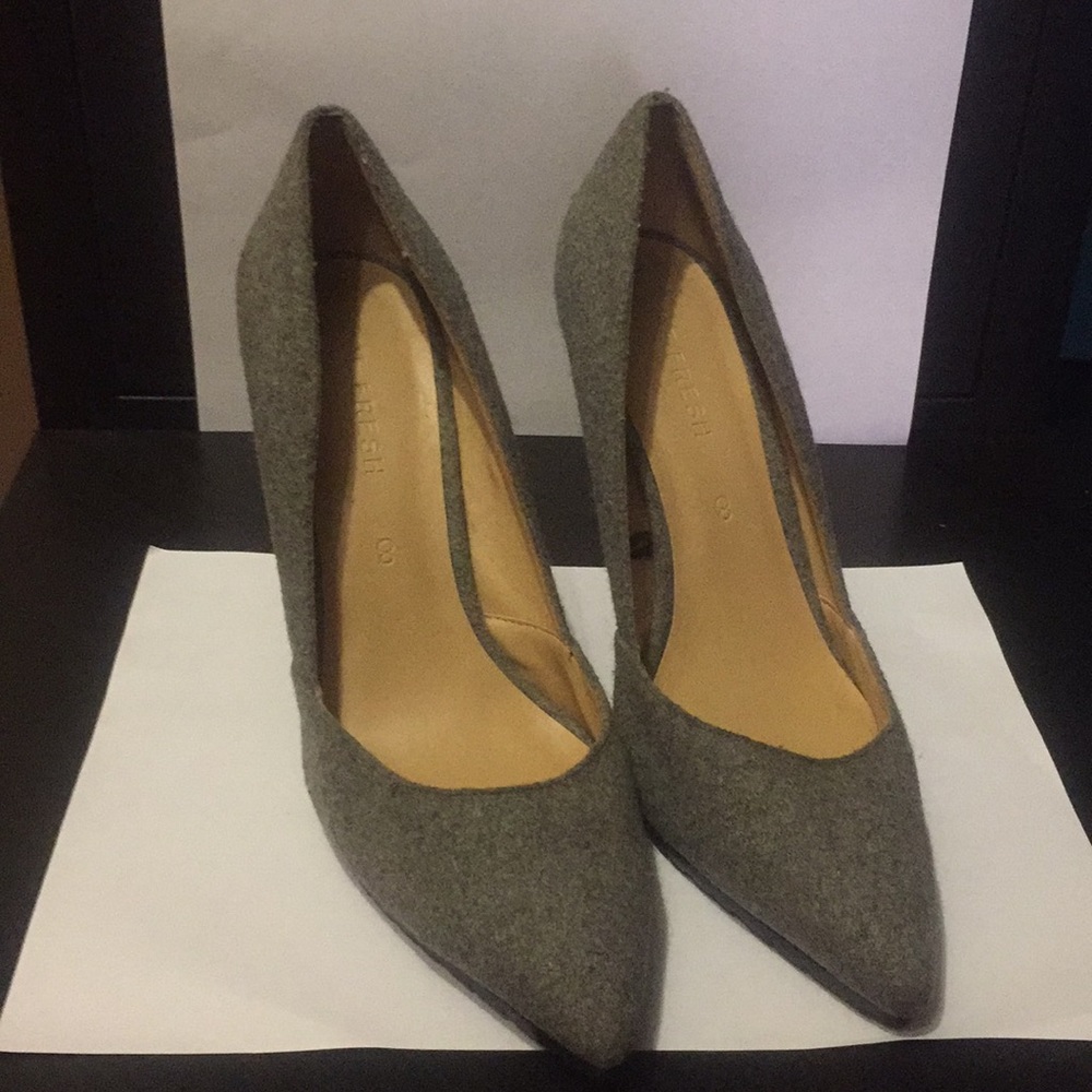 Joe Fresh Grey Felt Stilettos